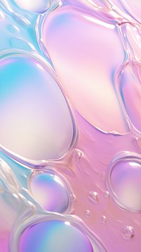 A rainbow pastel background with water ripples blossom pattern purple.