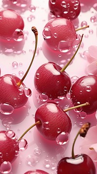 Cherries cherry produce person.