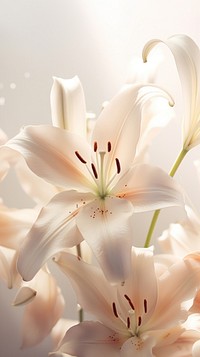 Lilies at the center blossom flower anther.
