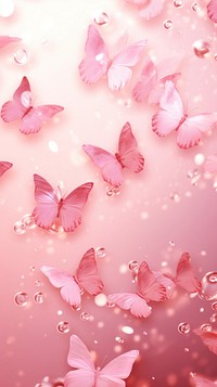 Pink butterflies blossom dessert flower.