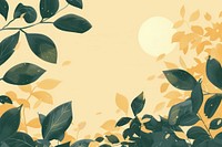 Flat summer background with leaves vegetation graphics outdoors.