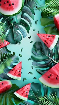 Creative summer background with watermelon produce animal fruit.