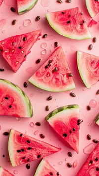 Creative summer background with watermelon produce fruit plant.