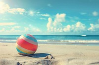 Summer background beach ball volleyball.