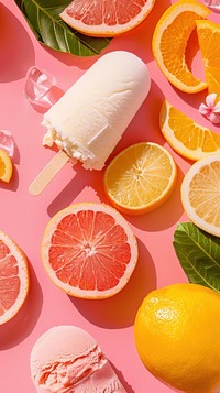 Fruit cream grapefruit ice cream.