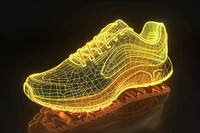 Render of glowing sneaker astronomy clothing footwear.