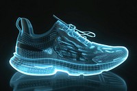 Render of glowing sneaker clothing footwear apparel.