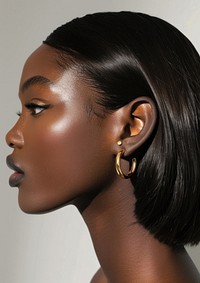 Gold hoop earrings head accessories accessory.