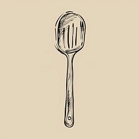 Hand drawn of a single utensils cutlery spoon smoke pipe.