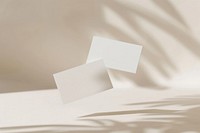 White paper business cards mockup text.
