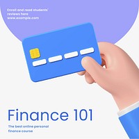 Finance 101 Facebook ad  vector template