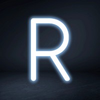 Letter R in white alphabet illustration