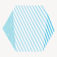 Blue striped hexagon
