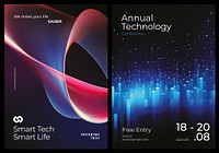 Technology poster  vector template