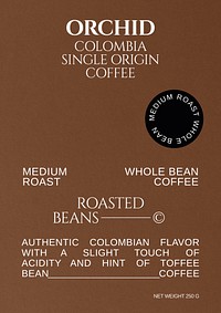 Coffee label  vector template