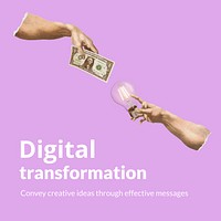 Instagram post template, digital transformation concept 