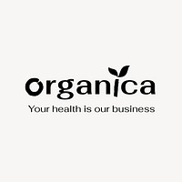 Organic product business logo template