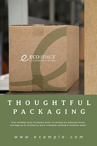 Biodegradable packaging Pinterest pin template