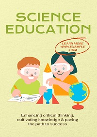 Science education poster template and design
