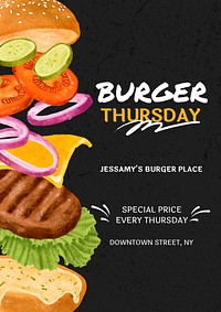 Burger Thursday  poster template