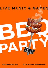 BBQ party  poster template