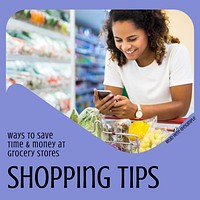 Shopping tips Instagram post template
