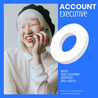Account executive Instagram ad template colorful design