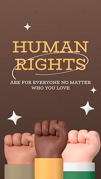 Human rights Instagram story template