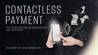 Online transaction blog banner template innovative payment design