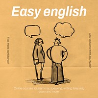Easy English Instagram post template
