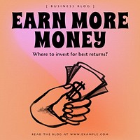 Earning money Instagram post template