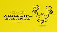 Work-life balance blog banner template