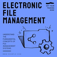 File management Instagram post template