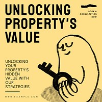Propertys value Instagram post template  