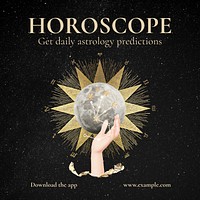 Horoscope aesthetic Instagram post template