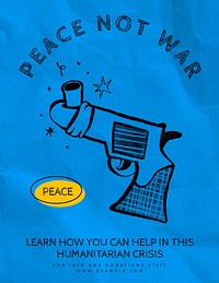 Peace not war flyer template