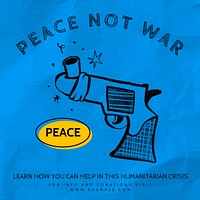 Peace doodle Instagram post template  