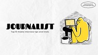 Journalist doodle YouTube thumbnail template