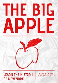 The Big Apple poster template  