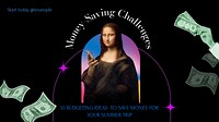 Mona Lisa blog banner template. Leonardo da Vinci artwork, remixed by rawpixel.