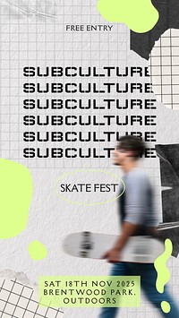 Skate fest Pinterest pin template
