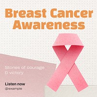 Breast cancer awareness post template   