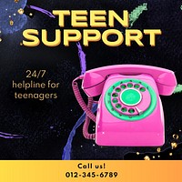 Teen support Instagram post template