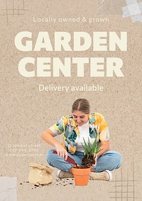 Garden center poster template