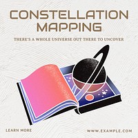 Constellation mapping Instagram post template