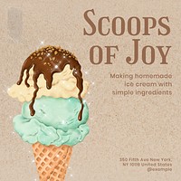 Scoops of joy Instagram post template