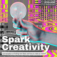 Spark creativity podcast Instagram post template