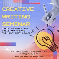 Creative writing seminar Instagram post template
