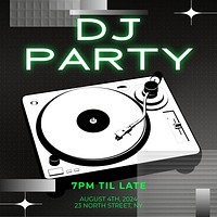 DJ party Instagram post template