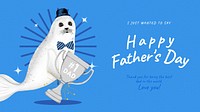 Father's day blog banner template,  aesthetic paint remix 